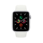 Apple Watch Series 5 | GPS | 44mm | Plata - Correa Deportiva Blanca