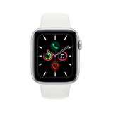 Apple Watch Series 5 | GPS | 44mm | Plata - Correa Deportiva Blanca