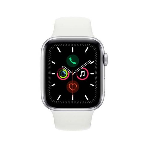 Apple Watch Series 5 | GPS | 44mm | Plata - Correa Deportiva Blanca