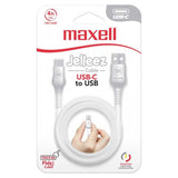 Marca: MAXELL, CABLES, Cable USB Maxell a USB Tipo-C | 4 ft - Blanco
