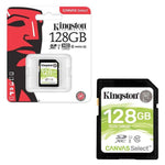 Marca: KINGSTON, MEMORIAS MICRO SD, Tarjeta De Memoria SD Kingston De 128GB - Negro