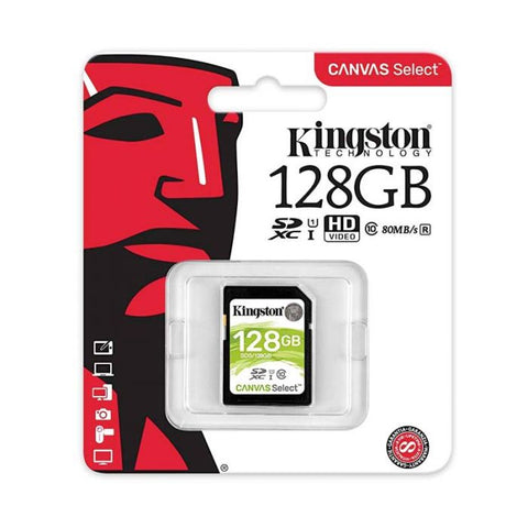 Marca: KINGSTON, MEMORIAS MICRO SD, Tarjeta De Memoria SD Kingston De 128GB - Negro