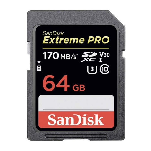Marca: SANDISK, MEMORIAS MICRO SD, Memoria SD Sandisk 64 GB Extreme Pro | SDXC | UHS-I - Negro