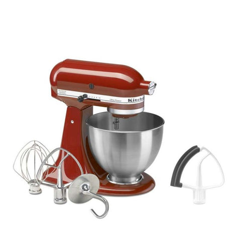 Marca: KITCHEN AID, BATIDORAS, Batidora De Pie Serie Ultra Power Kitchenaid + Flex Edge - Rojo