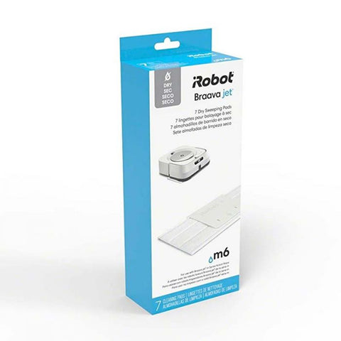 Marca: I ROBOT, ROBOTS ASPIRADORAS Y TRAPEADORES, Almohadillas De Limpieza En Seco iRobot Repuesto | 7 Pack | Para Braava Jet Serie M - Blanco