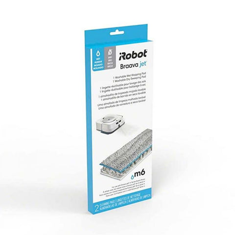 Paquete Multiple De Almohadillas iRobot Repuesto | 1 Pack De Húmedas 1 Pack De Secas - Blanco