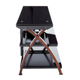 Marca: Z-LINE, MUEBLES, Mueble Para TV Z-Line Willow | TV De Hasta 80" | Capacidad Max De Los Vidrios De 180 lb - Negro