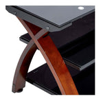 Marca: Z-LINE, MUEBLES, Mueble Para TV Z-Line Willow | TV De Hasta 80" | Capacidad Max De Los Vidrios De 180 lb - Negro