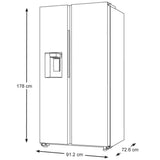 Refrigeradora Side by Side Samsung 27p3 Inverter - Acero Negro