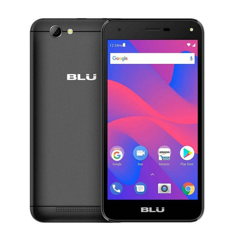 BLU S5 LTE Quad-Core 1.4GHZ Android 8.1 Oreo GO 1GB 16GB 5MP Flash frontal Batería 2,000mAh Pantalla 5" - Negro