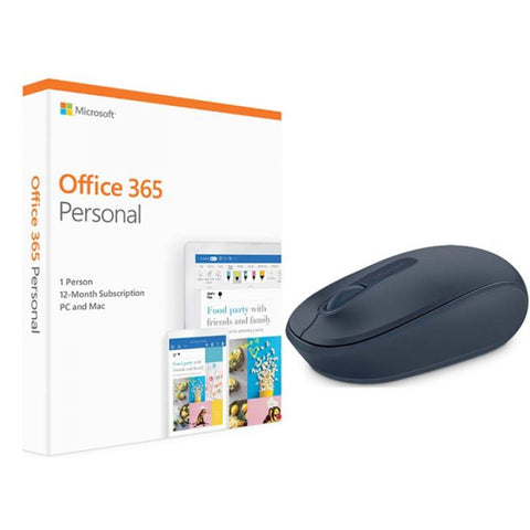 Marca: MICROSOFT, SOFTWARE, Kit Escolar Microsoft Wireless Mouse 1850 + Office Personal 365 - Navy