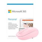 Marca: MICROSOFT, SOFTWARE, Kit Escolar Microsoft Wireless Mouse 1850 + Office Personal 365 - Rosado