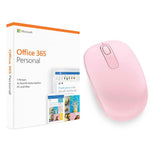 Marca: MICROSOFT, SOFTWARE, Kit Escolar Microsoft Wireless Mouse 1850 + Office Personal 365 - Rosado