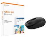 Marca: MICROSOFT, SOFTWARE, Kit Escolar Microsoft Wireless Mouse 1850 + Office Personal 365 - Negro
