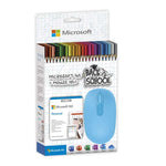 Marca: MICROSOFT, SOFTWARE, Kit Escolar Microsoft Wireless Mouse 1850 + Office Personal 365 - Celeste