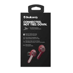 Audífonos inalámbricos in Ear Skullcandy Indy True con micrófono Bluetooth, Resistencia al Sudor, el Agua y al Polvo IP55, batería de 16 Horas de duración - Rojo