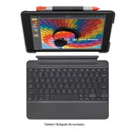 Logitech Slim Folio Funda para iPad con Teclado Bluetooth, iPad (5ta y 6ta Generación), 14 Teclas de Acceso Directo de iOs, Batería 4 Años, Disposición QWERTY Ingles