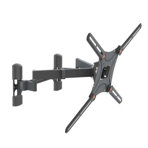 Montaje en pared de TV Barkan 13 "- 90" de movimiento completo - Montaje en pared de TV de 4 brazos, plano / curvo de doble brazo, hasta 132 lbs - negro