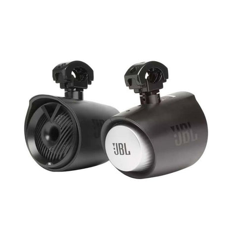 6 1 2 160mm Enclosed 2 way Marine Audio Tower Speaker with 1 25mm Horn Loaded Compression Tweeter Black
