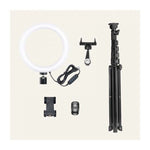 Ubeesize 8 in Selfie Ring Light with Tripod Stand set black