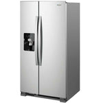 Refrigerador Whirlpool de 24.6 p3 dos puertas verticales con dispensador de hielo | Acero inoxidable resistente a huellas digitales
