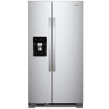 Refrigerador Whirlpool de 24.6 p3 dos puertas verticales con dispensador de hielo | Acero inoxidable resistente a huellas digitales