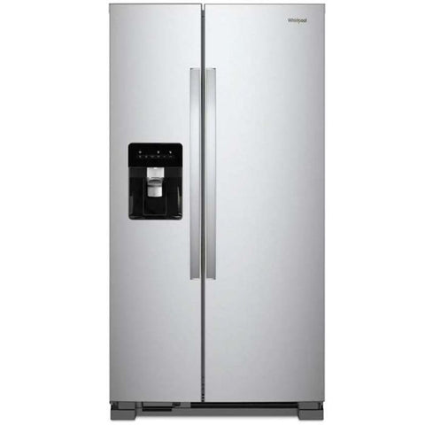 Refrigerador Whirlpool de 24.6 p3 dos puertas verticales con dispensador de hielo | Acero inoxidable resistente a huellas digitales