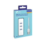 3 port usb hub and gigabit ethernet