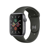 Apple Watch Series 5 GPS 44mm Space Gray Aluminum Case with Black Sport Band S M M L