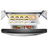 Refrigeradora French Door 20 3 cuft SST Flush LED Lighting Bandejas Ajustables 1 Ano de Garantia