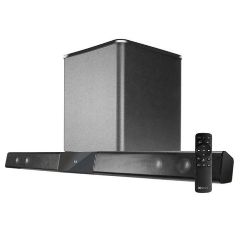 Barra de sonido para tv con subwoofer 2.1 Klip Xtreme | 160W | Wireless Subwoofer | Dolby Digital | Optical | Bluetooth | RCA