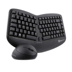 Combo Teclado Ergonómico Compacto y Mouse Klip Xtreme | Inalámbricos | Español | Rueda de desplazamiento incorporada