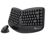 Combo Teclado Ergonómico Compacto y Mouse Klip Xtreme | Inalámbricos | Español | Rueda de desplazamiento incorporada