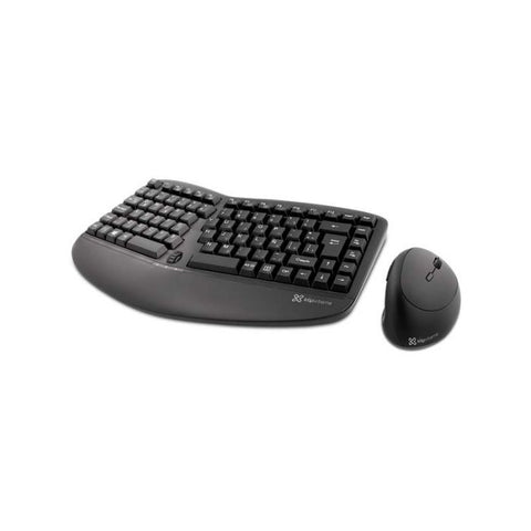Combo Teclado Ergonómico Compacto y Mouse Klip Xtreme | Inalámbricos | Español | Rueda de desplazamiento incorporada