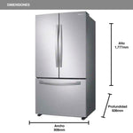 Samsung | Refrigeradora 3 Puertas | 27PIE Netto Acabado | Acero Inverter | TWIN COOLING | NO DISPENSADOR | 10 Años DE Gtia En Compresor | Plata
