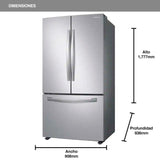 Samsung | Refrigeradora 3 Puertas | 27PIE Netto Acabado | Acero Inverter | TWIN COOLING | NO DISPENSADOR | 10 Años DE Gtia En Compresor | Plata