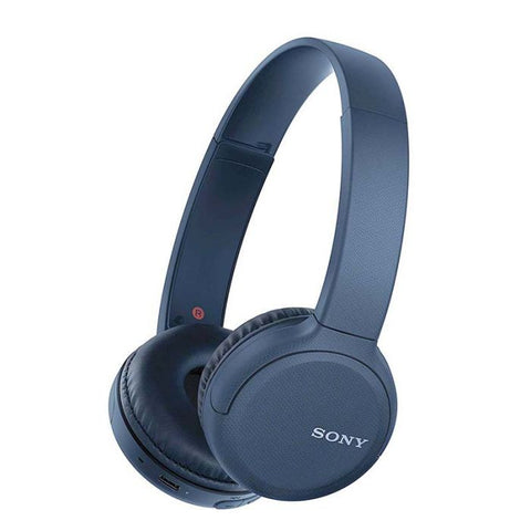 AUDIFONOS TIPO BINCHA INALAMBRICOS MICROFONO 35HRS COLOR AZUL