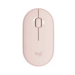 Logitech Pebble M350 Mouse Inalambrico con opción Bluetooth o USB, Silencioso, Delgado con Click Silencioso para Laptop, Notebook, PC y Mac - Rosado