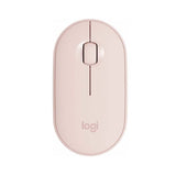Logitech Pebble M350 Mouse Inalambrico con opción Bluetooth o USB, Silencioso, Delgado con Click Silencioso para Laptop, Notebook, PC y Mac - Rosado