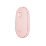 Logitech Pebble M350 Mouse Inalambrico con opción Bluetooth o USB, Silencioso, Delgado con Click Silencioso para Laptop, Notebook, PC y Mac - Rosado