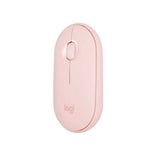 Logitech Pebble M350 Mouse Inalambrico con opción Bluetooth o USB, Silencioso, Delgado con Click Silencioso para Laptop, Notebook, PC y Mac - Rosado