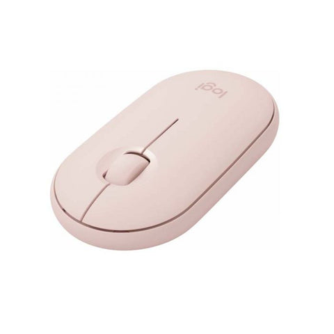 Logitech Pebble M350 Mouse Inalambrico con opción Bluetooth o USB, Silencioso, Delgado con Click Silencioso para Laptop, Notebook, PC y Mac - Rosado