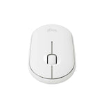Logitech Pebble M350 Mouse Inalambrico con Bluetooth o USB, Silencioso, Delgado con Click Silencioso para Laptop, Notebook, PC y Mac - Blanco