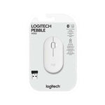 Logitech Pebble M350 Mouse Inalambrico con Bluetooth o USB, Silencioso, Delgado con Click Silencioso para Laptop, Notebook, PC y Mac - Blanco