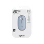 Logitech Pebble M350 Mouse Inalambrico con Bluetooth o USB, Silencioso, Delgado con Click Silencioso para Laptop, Notebook, PC y Mac - Azul