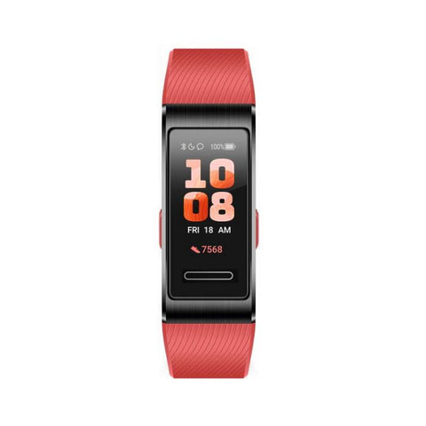 Huawei Band 4 Pro (TER-B19S) Cinnabar Red Sport Band | 45 mm | Sensor de Accelerometro | Giroscopio | Ritmo cardiaco | Pantalla AMOLED de 0.95" | NFC | 11 Modos de actividades | GPS | Oximetro