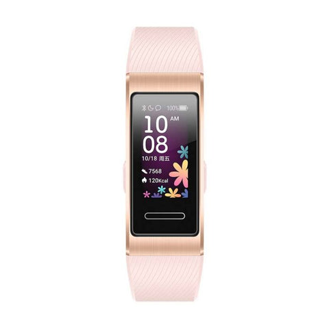 Huawei Band 4 Pro (TER-B19S) Rosado Dorado Sport Band | 45 mm | Sensor de Accelerometro | Giroscopio | Ritmo cardiaco | Pantalla AMOLED de 0.95" | NFC | 11 Modos de actividades | GPS | Oximetro