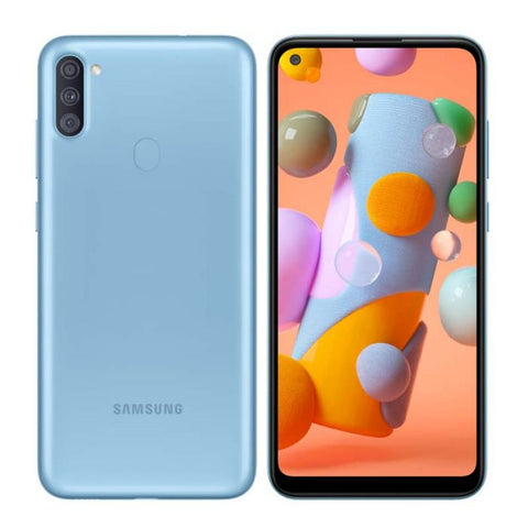 Samsung Galaxy A11 | Android 10 | Octa Core | Pantalla 6.4" | 32GB | 2GB RAM | Huella digital | Batería 4,000 mAh | Azul