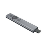 Logitech Spotlight Presentador Inalámbrico, 2.4 GHz y Bluetooth, Receptor USB, Puntero Láser Digital, Distancia de 30 Metros, Cronometro, PC/Mac/Android/iOS, Gris