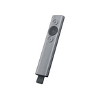 Logitech Spotlight Presentador Inalámbrico, 2.4 GHz y Bluetooth, Receptor USB, Puntero Láser Digital, Distancia de 30 Metros, Cronometro, PC/Mac/Android/iOS, Gris